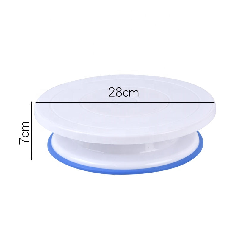 Plastic Revolving Cake Stand Decorating Kit Display Stand Cake Tools Accessories Rotating Cake Turntable Server