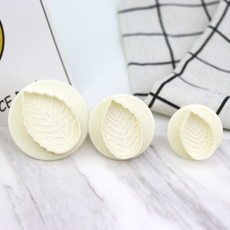 Fondant Rose Leaf Plunger Cake Cutter Sugarcraft cutters