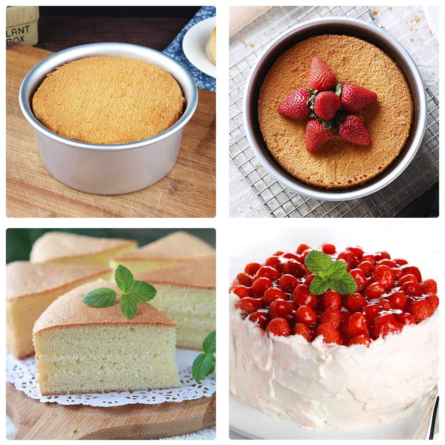 Removable bottom Round Cake Molds Pan Aluminum Alloy live bottom Baking Cake Tools