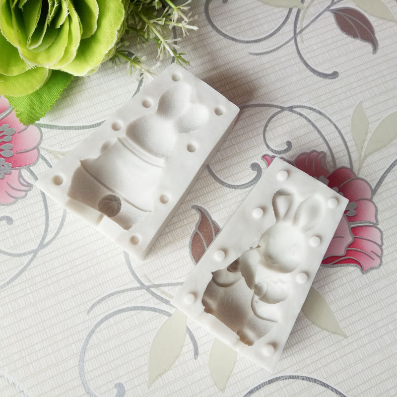 3D rabbit bunny shape Silicone Mould Chocolate Cake