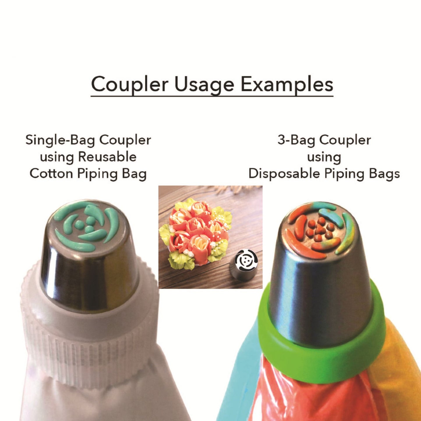 Stainless Steel Russian Nozzles Cake Decorating Icing piping tips Large Cake Nozzles seamless stainless steel pastry nozzles