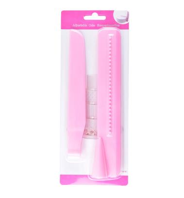 Adjustable Plastic Cake Smoother Polisher Fondant Cream Edge Smoothing Decorating Tools Cake Scraper Spatulas
