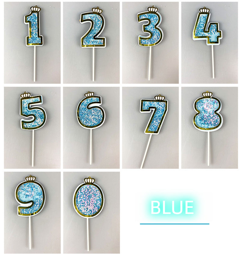 numbers 0-9 cake toppers, cake card
