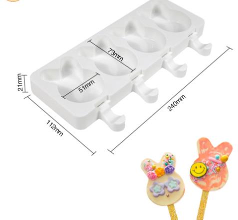 Christmas tree 4 hole new popsicle Silicone Mold
