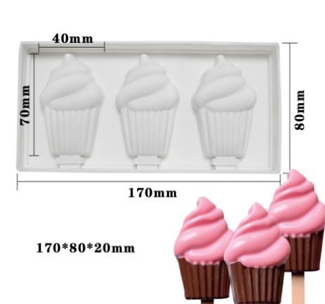 Christmas tree 4 hole new popsicle Silicone Mold