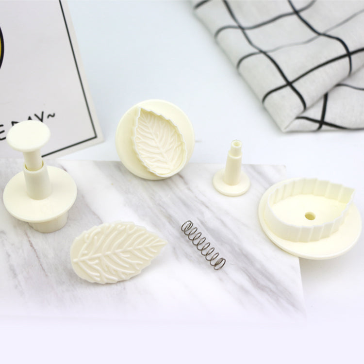 Fondant Rose Leaf Plunger Cake Cutter Sugarcraft cutters