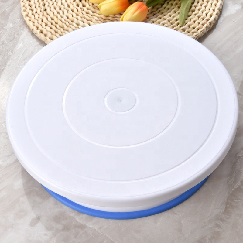 Plastic Revolving Cake Stand Decorating Kit Display Stand Cake Tools Accessories Rotating Cake Turntable Server