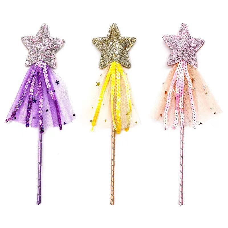 Children Pentacle Glitter Fairy wand