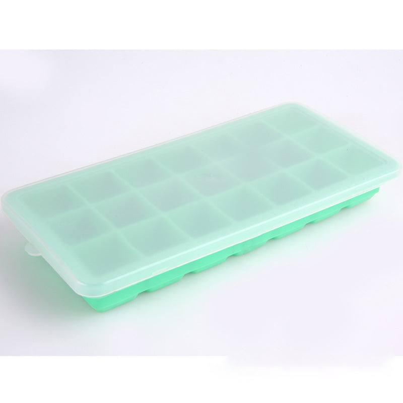 Bpa Free 21 Cavity Ice Mould Silicone Ice Cube Tray With Lid