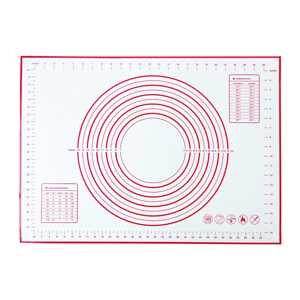 BPA Free 40*60cm Non-slip silicone mat with edge rolling mat