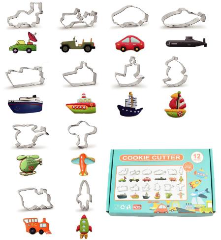 Hot Selling 24 pcs 430 Stainless Steel christmas cookie cutter set biscuit mold