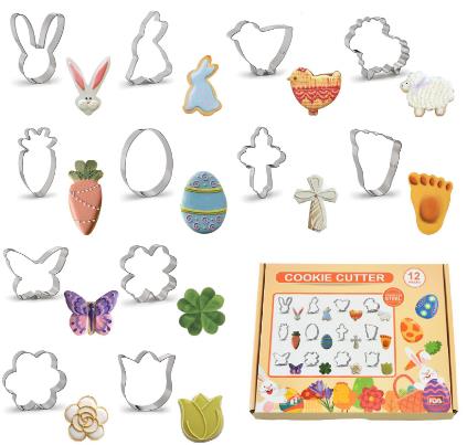Hot Selling 24 pcs 430 Stainless Steel christmas cookie cutter set biscuit mold