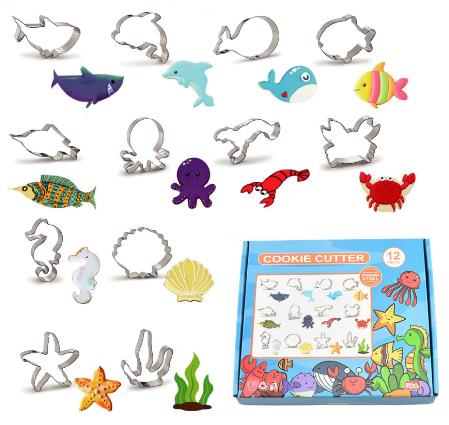 Hot Selling 24 pcs 430 Stainless Steel christmas cookie cutter set biscuit mold
