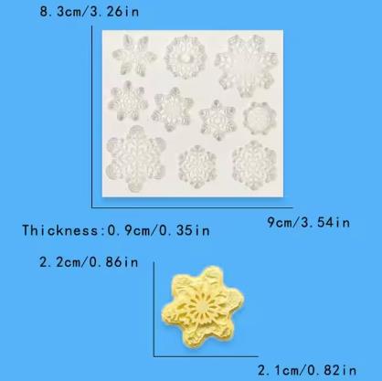 Snowflake Silicone Fondant Mold
