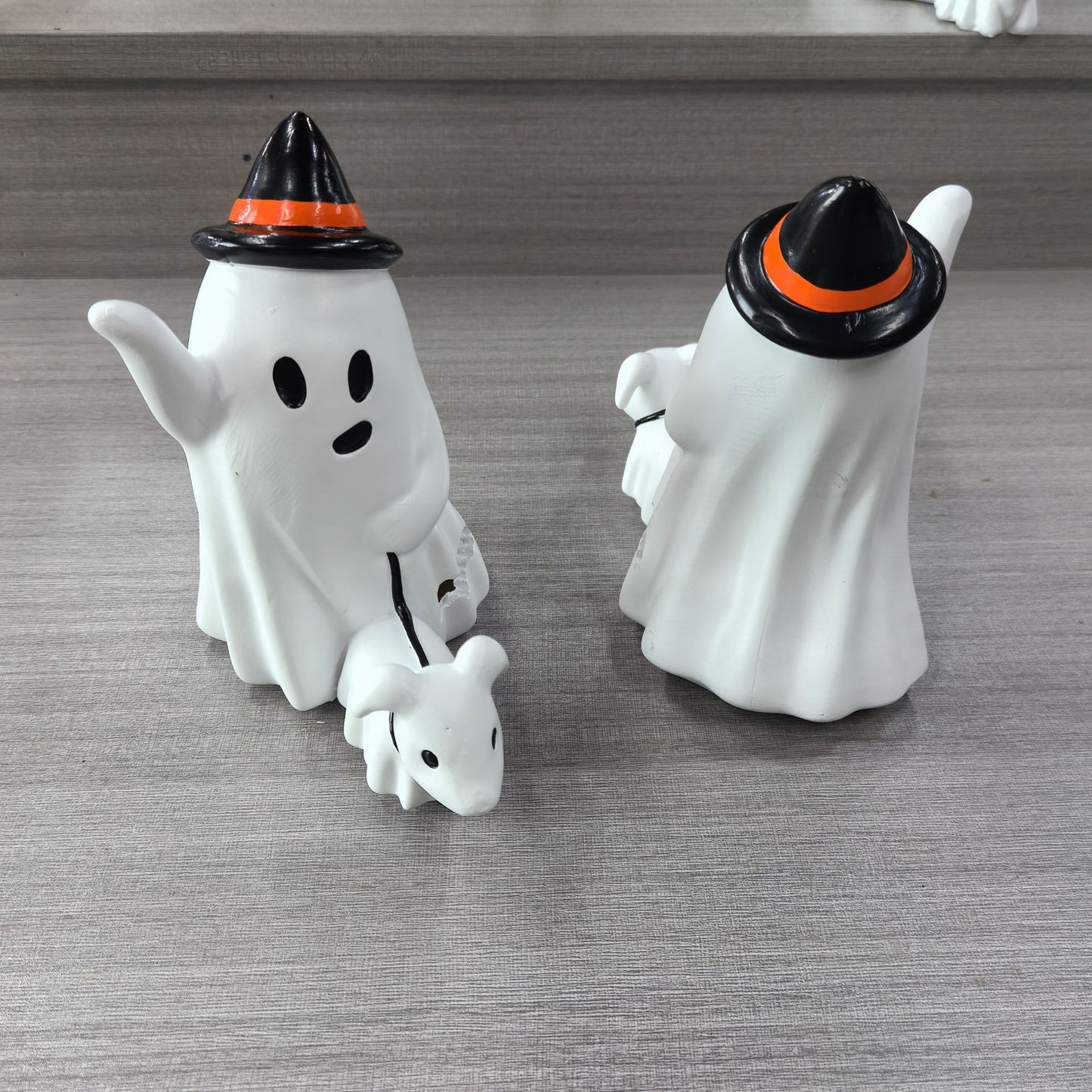 Ghost Walking Dog Statue for Halloween Decoration