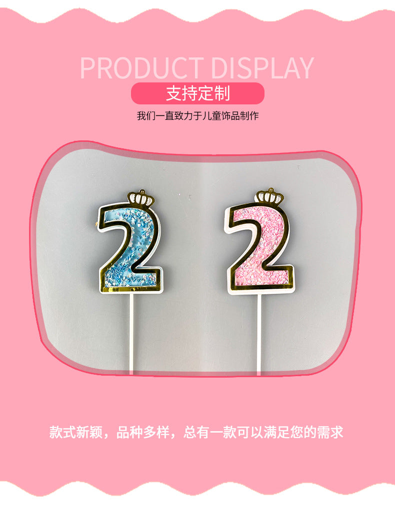 numbers 0-9 cake toppers, cake card