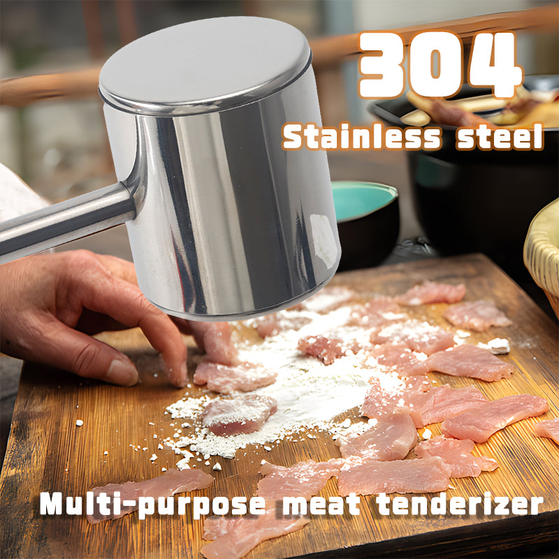 kitchen gadgets food grade 304 stainless steel meat tenderizer meat hammer