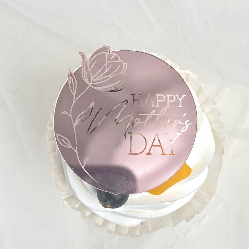 Mother's Day acrylic cake toppers for cupcakes