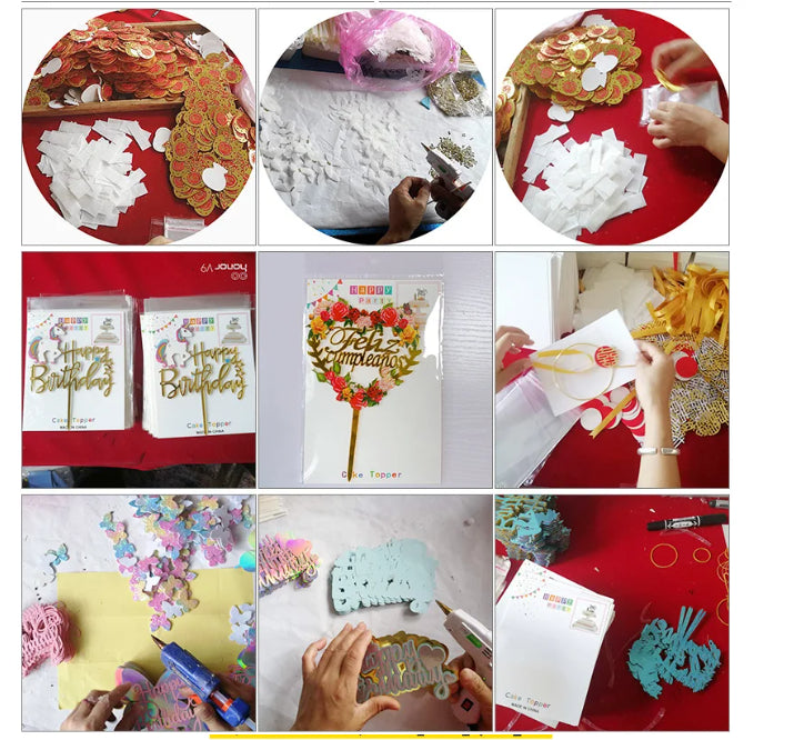 New Desgin Cake Decoration Back Soft Silk Dress Mother's Day Birthday Cake Topper