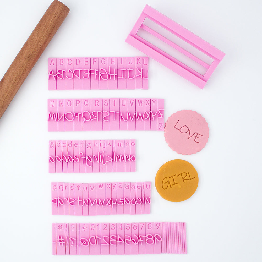alphabet stamp full set letter plastic embosser stamp cookie cutter