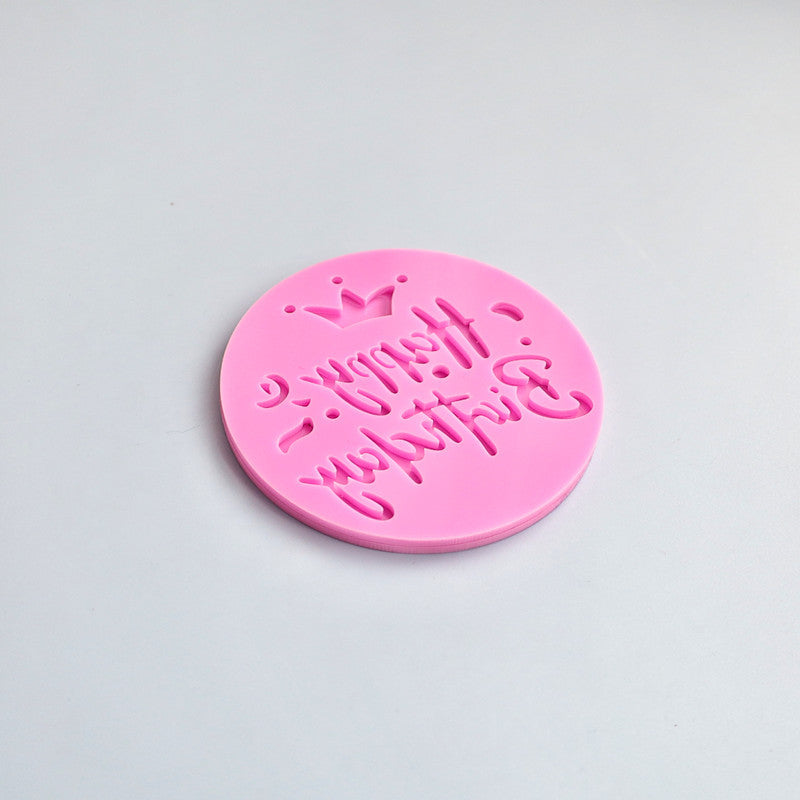happy birthday plastic cookie cutter embosser plastic stamp fondant mold
