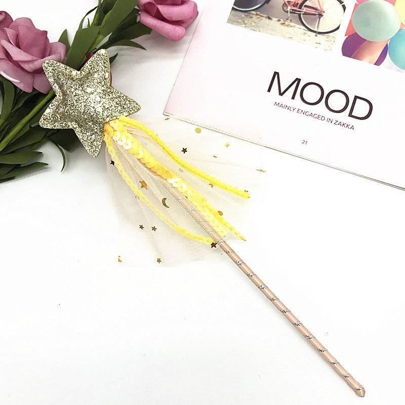 Children Pentacle Glitter Fairy wand