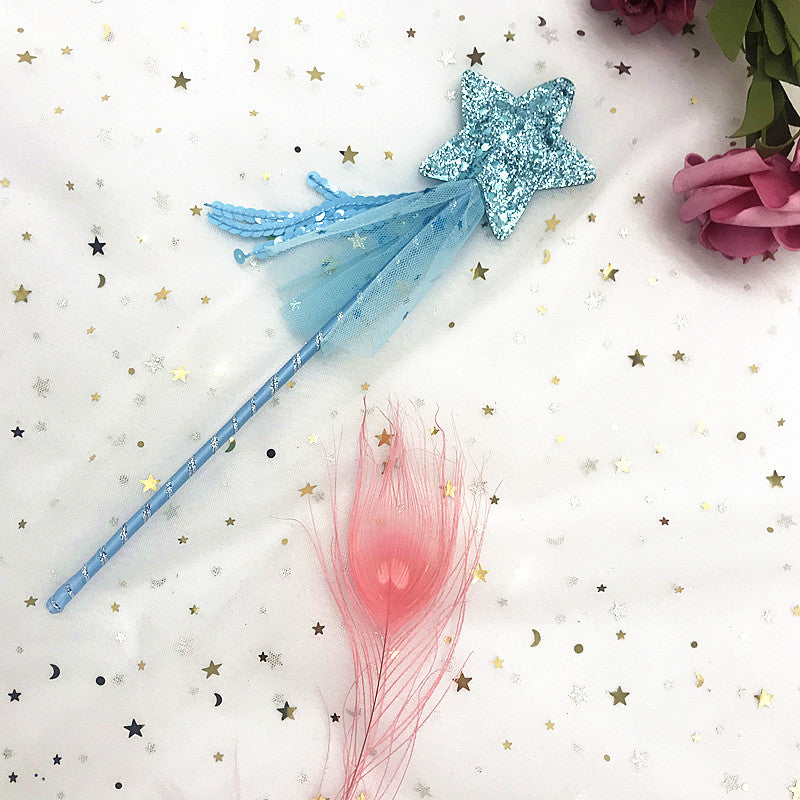 Children Pentacle Glitter Fairy wand