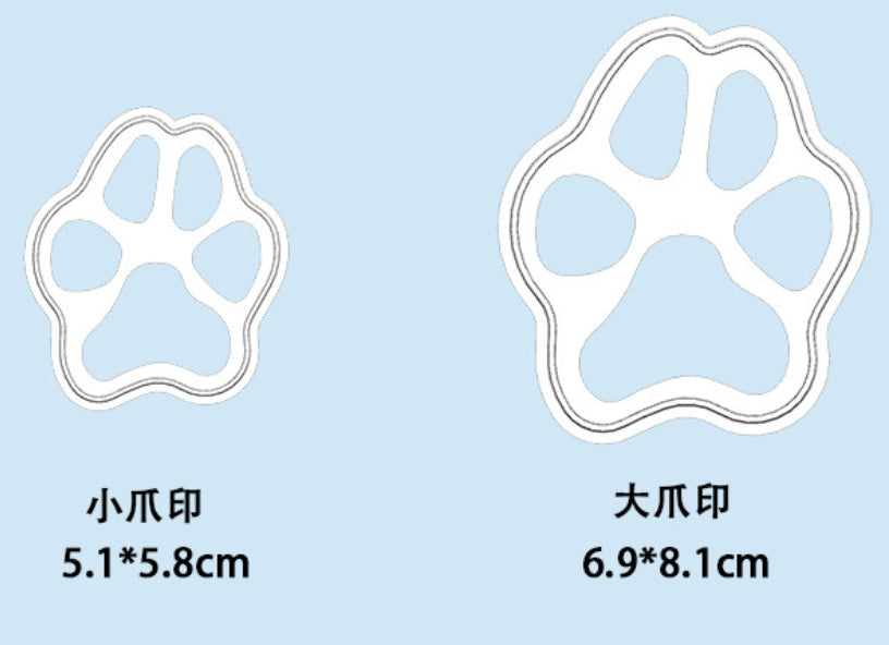 New 2pcs Baking Tools Kitten paw print plastic cookie cutter Mold Dog footprints Cookie Mold
