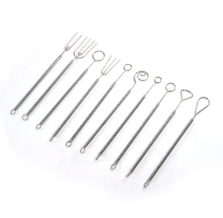 Factory wholesale low price new design kitchen baking 10pcs fork metal diy cake decorating fondant tool set