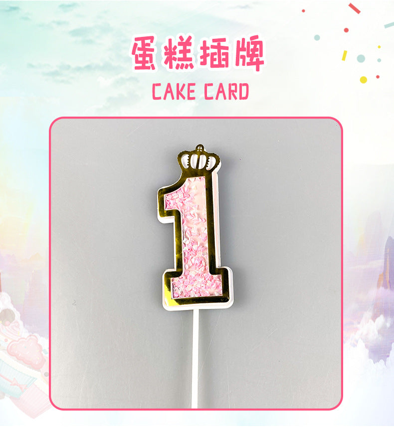 numbers 0-9 cake toppers, cake card