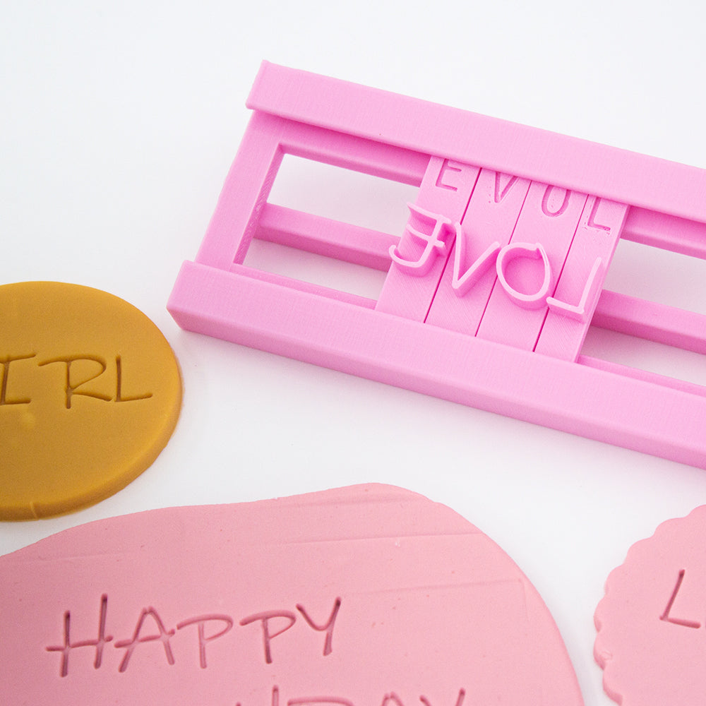 alphabet stamp full set letter plastic embosser stamp cookie cutter
