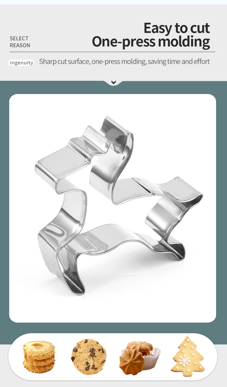 Hot Selling 24 pcs 430 Stainless Steel christmas cookie cutter set biscuit mold