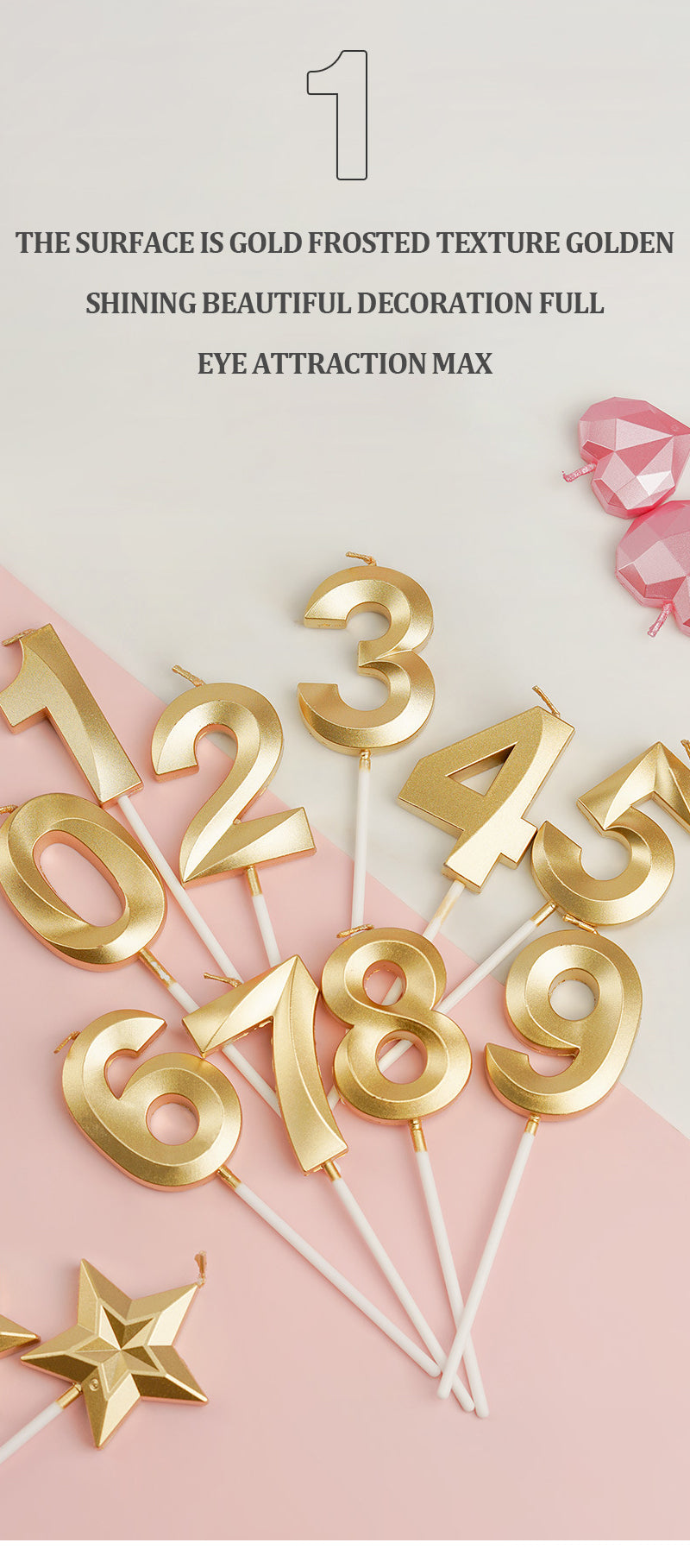 Birthday digital candle cake decoration party supplies