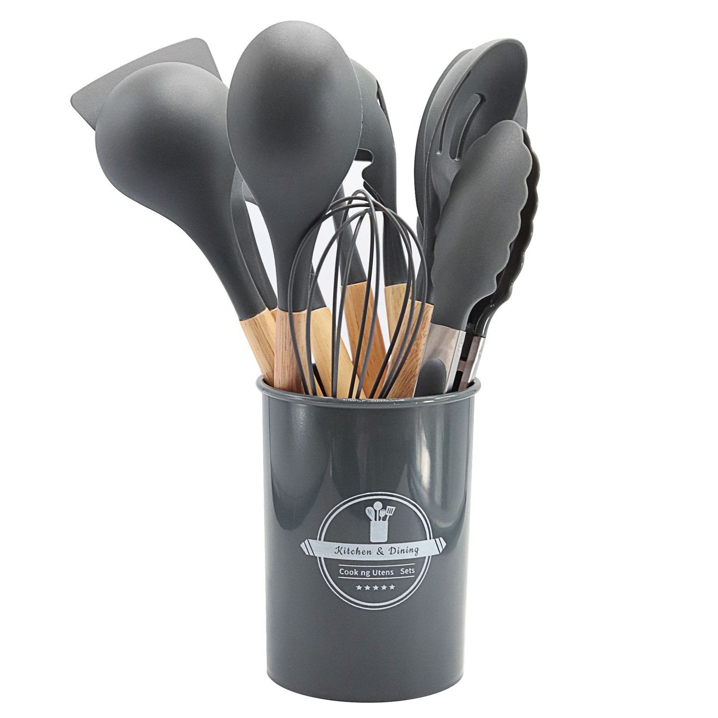 Silicone kitchen utensils set 12-piece spoon combination set storage rack cooking Utensils Set