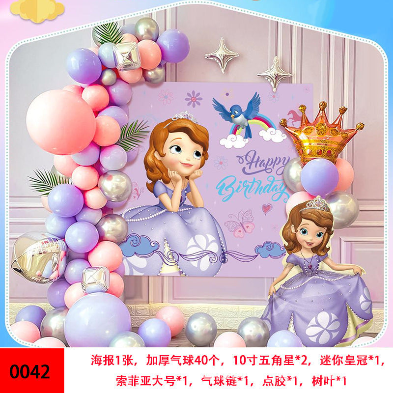 Children Diy Birthday Banner Confetti Birthday Balloon Set