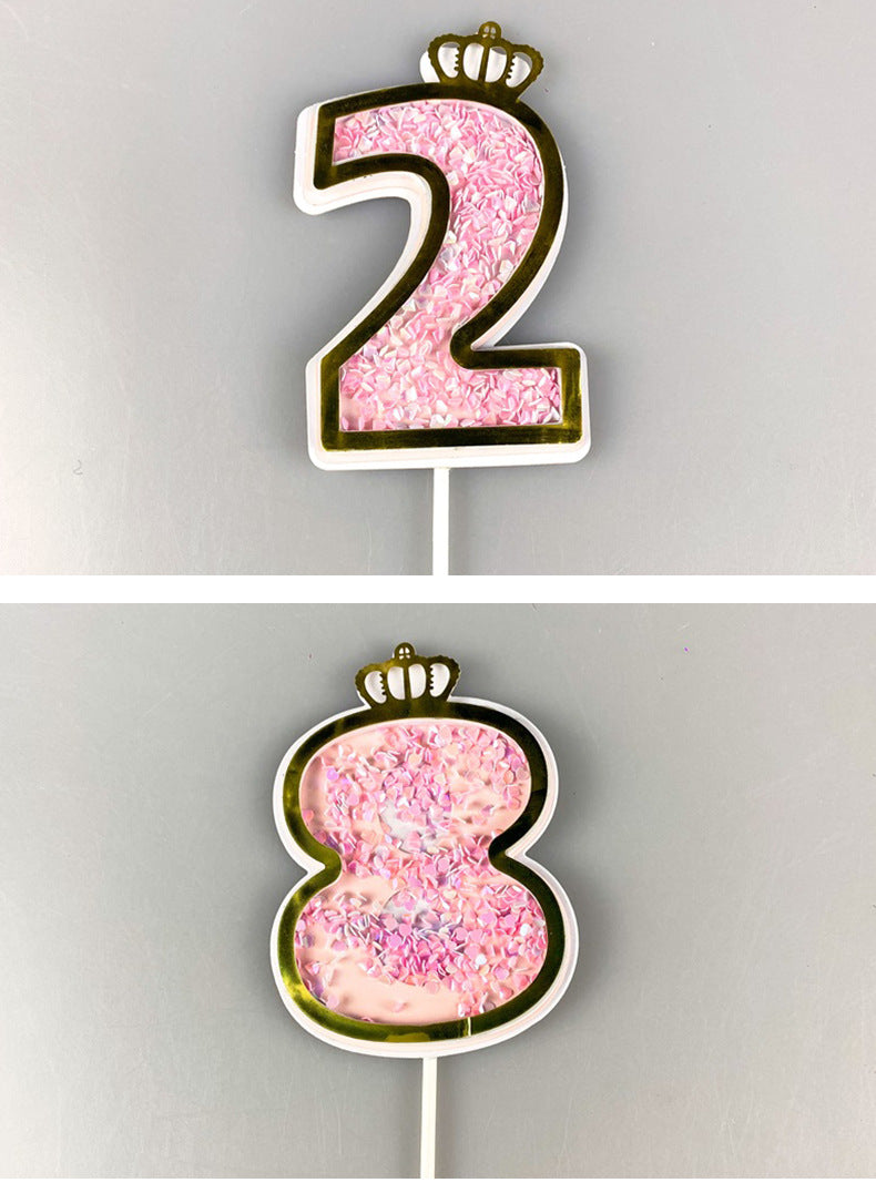 numbers 0-9 cake toppers, cake card