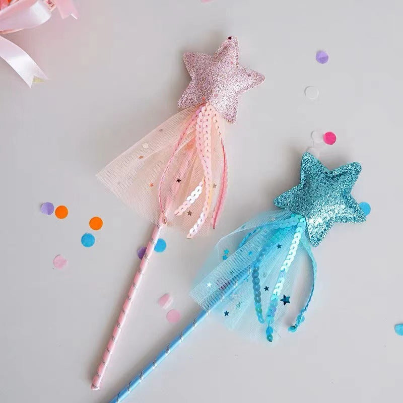 Children Pentacle Glitter Fairy wand