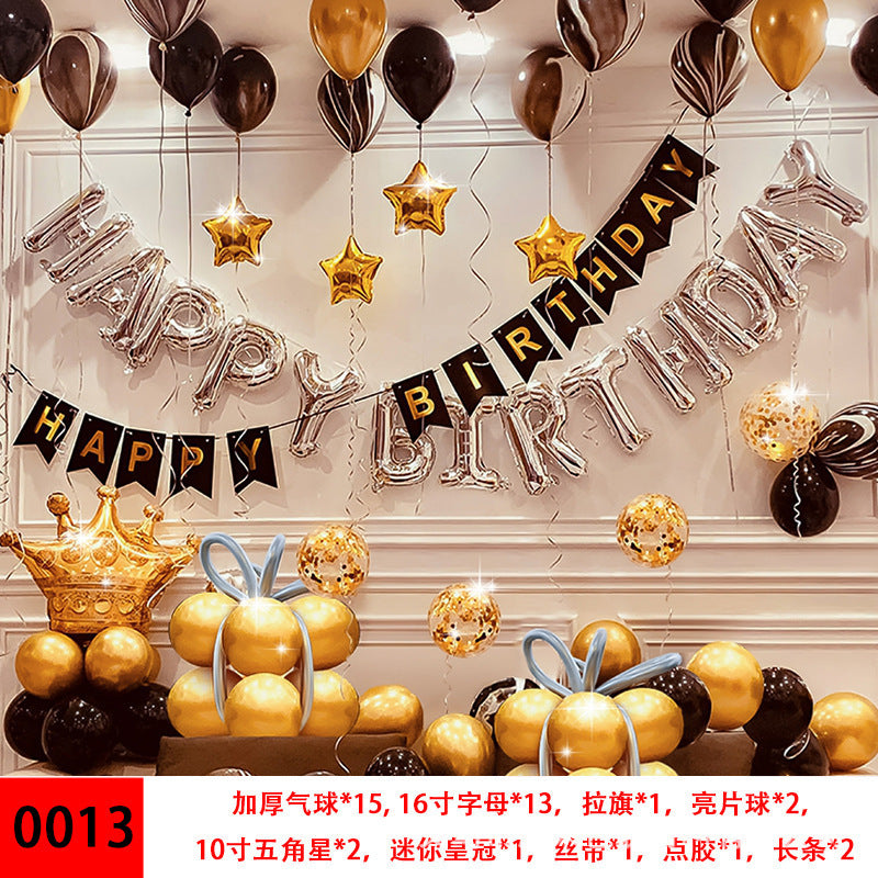 Children Diy Birthday Banner Confetti Birthday Balloon Set