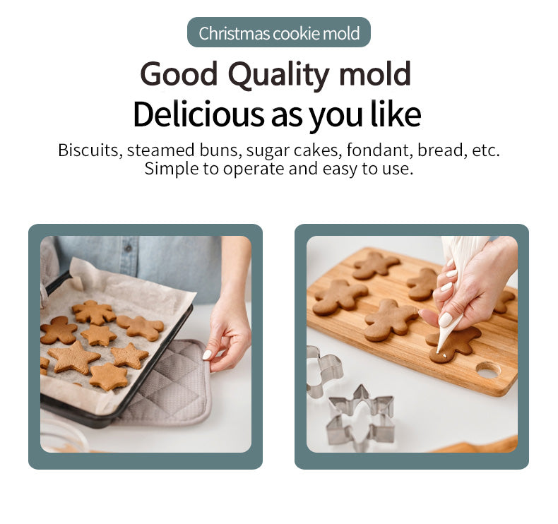Hot Selling 24 pcs 430 Stainless Steel christmas cookie cutter set biscuit mold