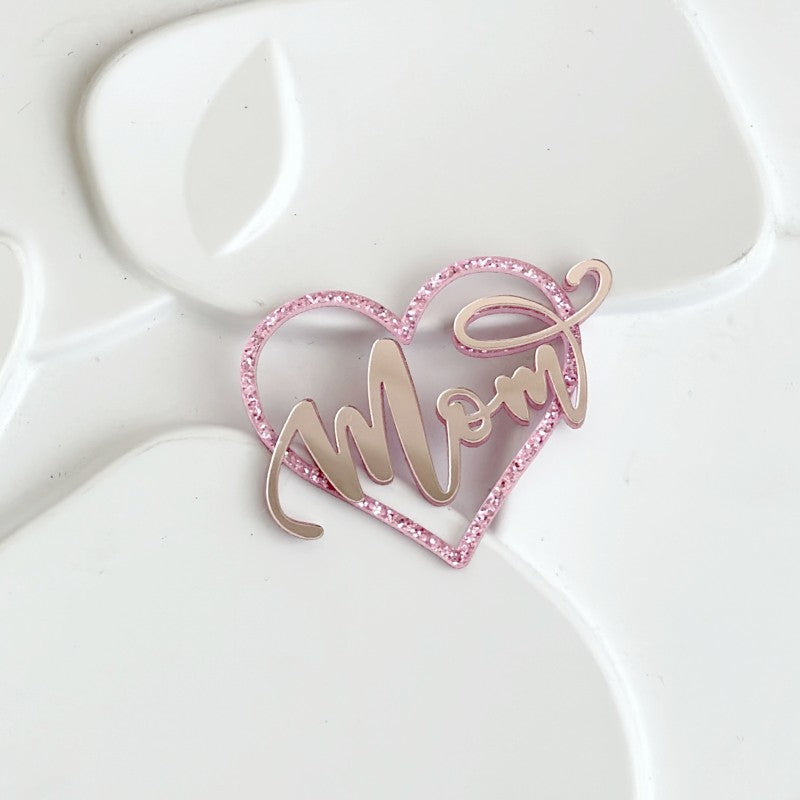 Mother's Day acrylic cake toppers for cupcakes