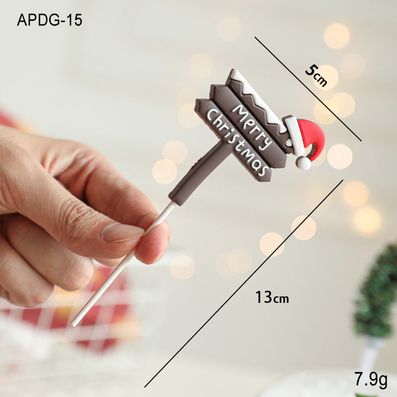Christmas cake decoration Santa Claus Snowman deer wreath