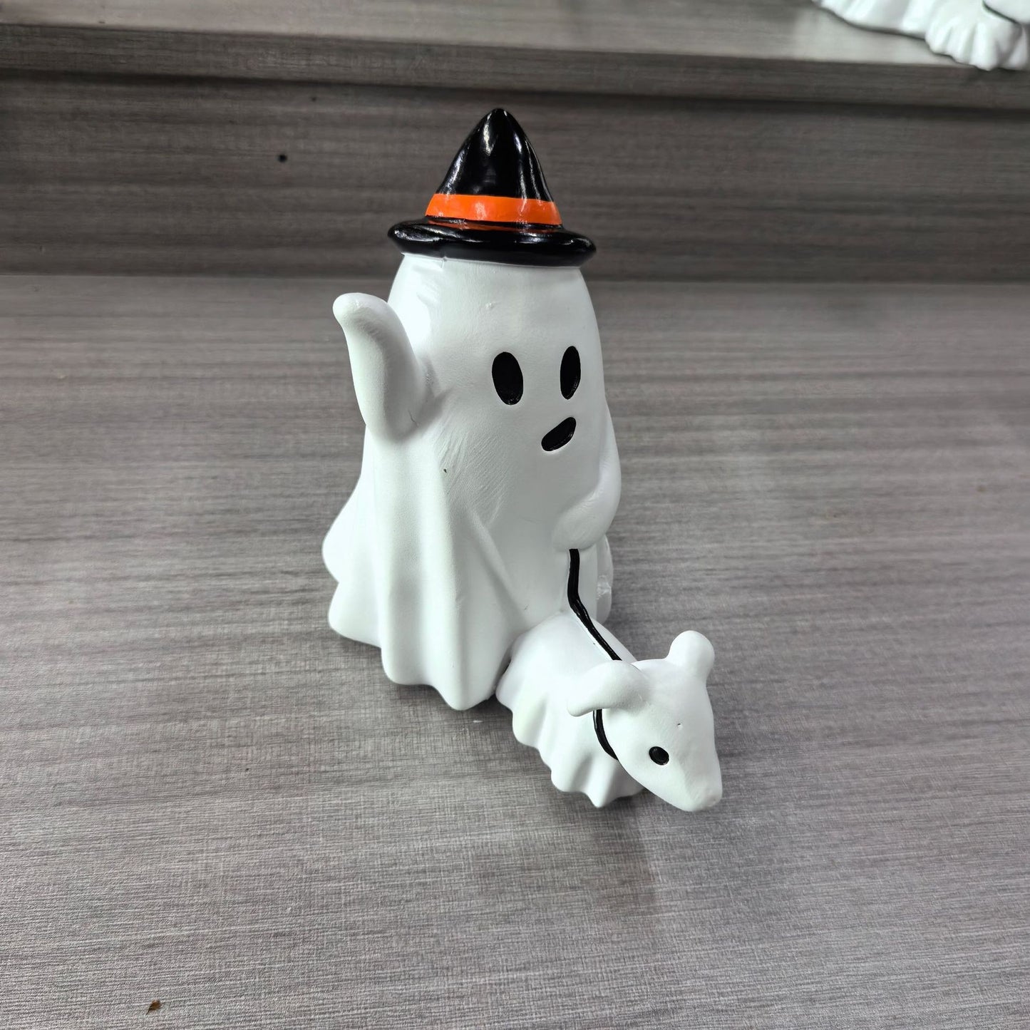 Ghost Walking Dog Statue for Halloween Decoration