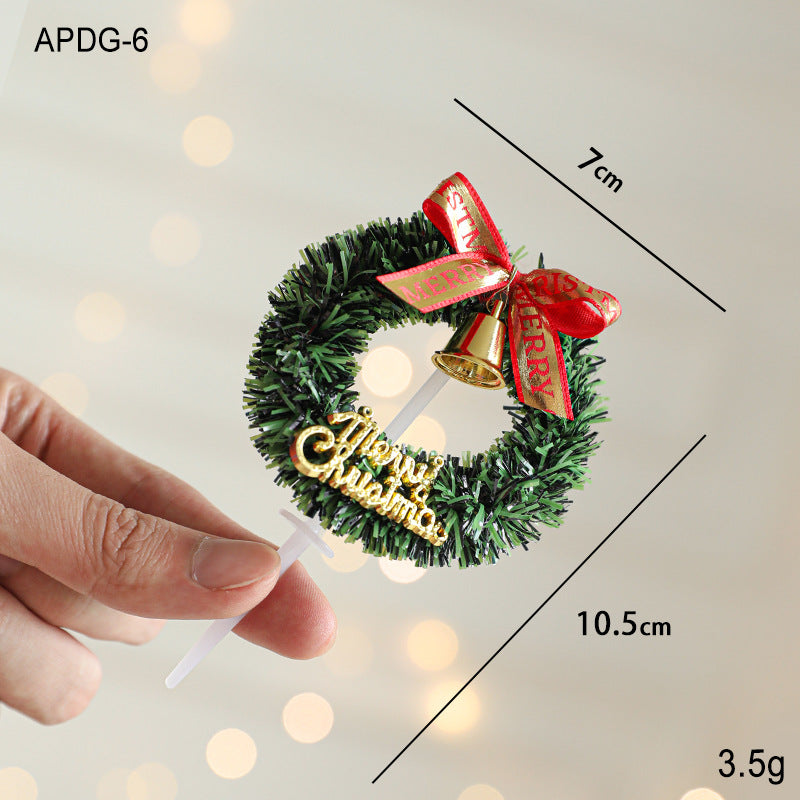 Christmas cake decoration Santa Claus Snowman deer wreath