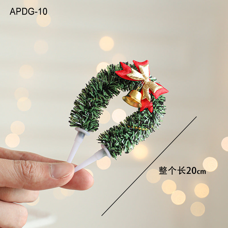 Christmas cake decoration Santa Claus Snowman deer wreath