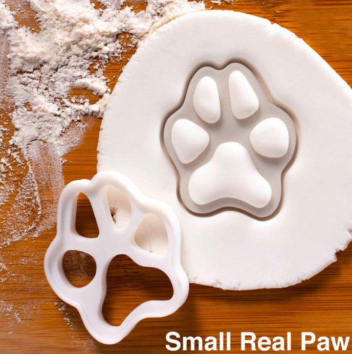New 2pcs Baking Tools Kitten paw print plastic cookie cutter Mold Dog footprints Cookie Mold