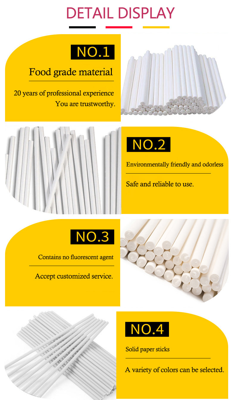 Food grade lollipop paper sticks