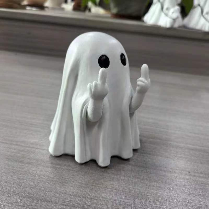 Middle finger Cute Ghost for Halloween decoration
