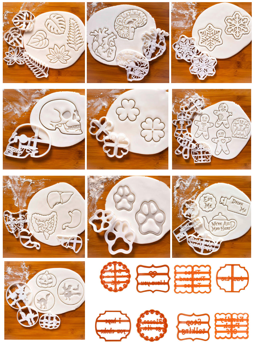 New 2pcs Baking Tools Kitten paw print plastic cookie cutter Mold Dog footprints Cookie Mold
