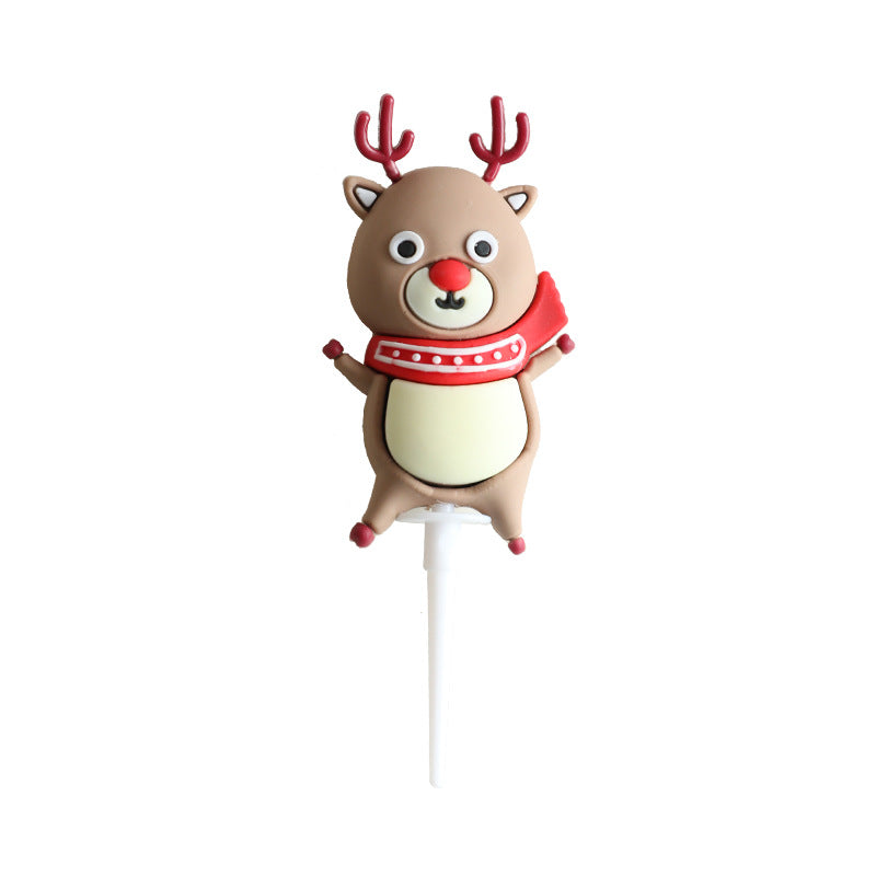 Christmas cake decoration Santa Claus Snowman deer wreath