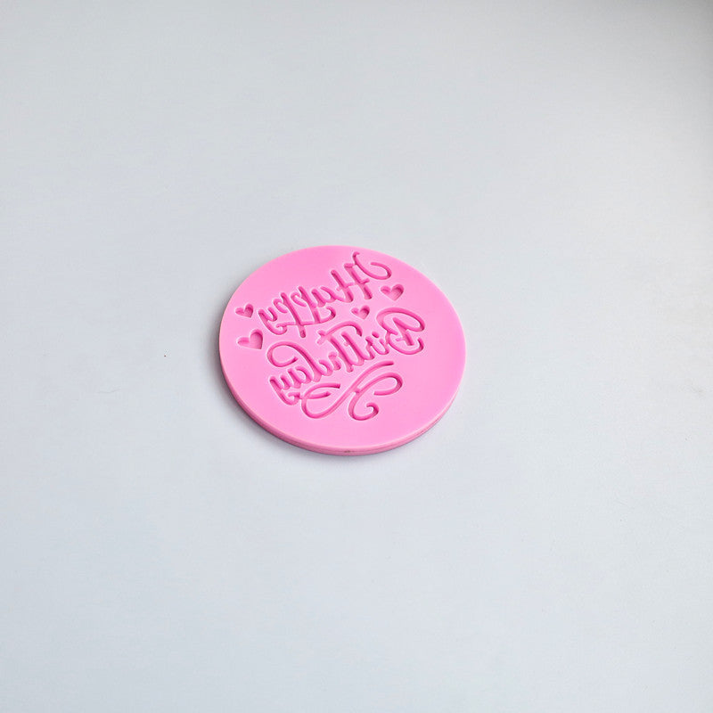 happy birthday plastic cookie cutter embosser plastic stamp fondant mold